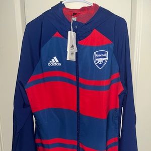 Adidas Arsenal FC Full-Zip Windbreaker Jacket HT7156 Men’s Medium NWT